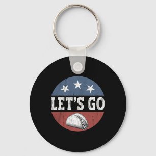 Retro Vintage Let's Go Taco Us Flagge Amerikanisch Schlüsselanhänger