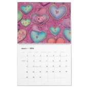 Retro Vintage Liebe Kunst, Dichtung und Musik Kalender (Mär 2026)