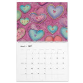 Retro Vintage Liebe Kunst, Dichtung und Musik Kalender (Mär 2027)