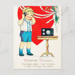 Retro Vintage Liebe Valentine Feiertagspostkarte