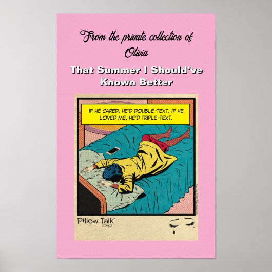 Retro-Vintage-Liebescomic: Pillow Talk Poster (Vorne)