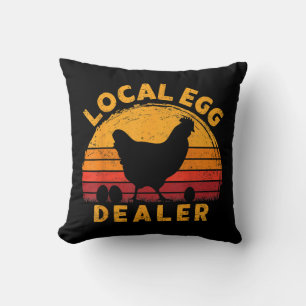 Retro Vintage lokaler Eierhändler Bauer Hühnerei Kissen