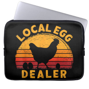 Retro Vintage lokaler Eierhändler Bauer Hühnerei Laptopschutzhülle