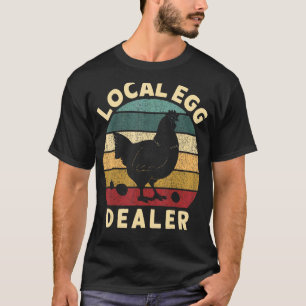 Retro Vintage lokaler Eierhändler Bauer Hühnerei T-Shirt