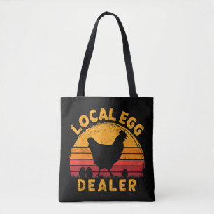 Retro Vintage lokaler Eierhändler Bauer Hühnerei Tasche