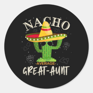 Retro Vintage Lustig Nacho Durchschnittliche Großt Runder Aufkleber