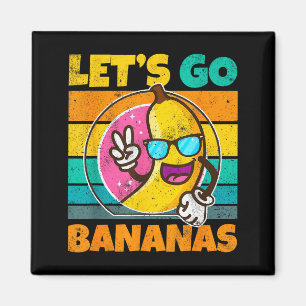 Retro Vintage Lustiger Banana Meme Lass Los Banana Magnet