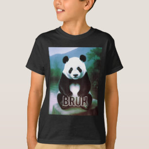 Retro Vintage Lustiger Bruh Panda Slang Meme Tier T-Shirt