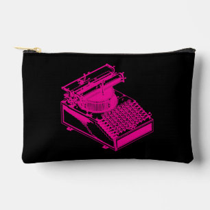 Retro Vintage Magenta Schreibmaschine Illustration Zubehörtasche