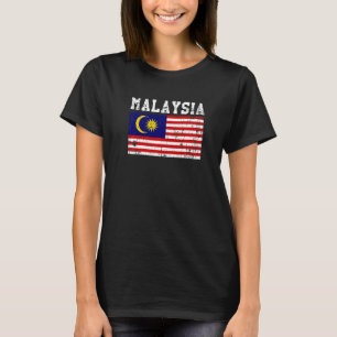 Retro Vintage malaysische Flagge T-Shirt