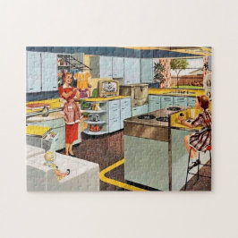 Retro Vintage Mama und Mädchen Puzzle