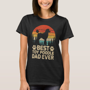 Retro-Vintage-Männer-Bestes Spielzeug Pudel Papa E T-Shirt