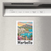 Retro Vintage Marbella Spanien Costa del Sol Magnet (In Situ (Geschirrspüler))