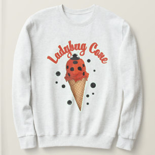 Retro Vintage Marienkäfer   Whimsical Eiscreme-Kun Sweatshirt