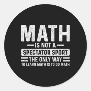 Retro Vintage Mathe Ist Kein Zuschauersport Mathe Runder Aufkleber