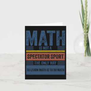Retro Vintage Mathematik ist kein Spektakel Sport  Karte