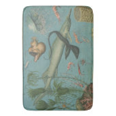 Retro Vintage Meeresbiologie Badematte (Vorderseite Vertikal)