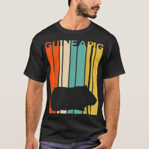 Retro Vintage Meerschweinchen Silhouette Meerschwe T-Shirt