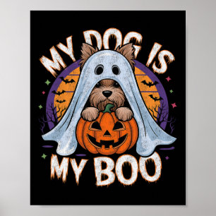 Retro Vintage Mein Hund ist mein Schatz Halloween Poster