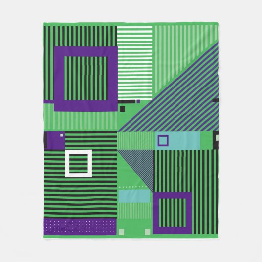 Retro Vintage Memphis Mode Muster. Illus Fleecedecke (Vorderseite)
