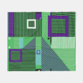 Retro Vintage Memphis Mode Muster. Illus Fleecedecke (Vorderseite (Horizontal))