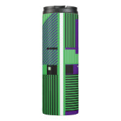 Retro Vintage Memphis Mode Muster. Illus Thermosbecher (Rückseite)