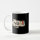 Retro Vintage Merry Christmas Tygraphy Kaffeetasse (Links)
