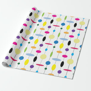 Retro Vintage Mid Century Moderne Geschenkpapier