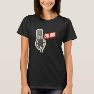 Retro Vintage Mikrofon On Air Radio Podcast Live T-Shirt