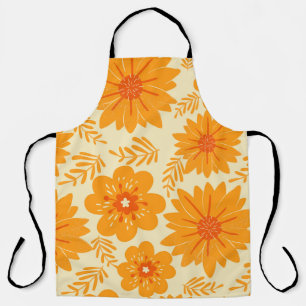 Retro Vintage Mitte Jahrhundert Orangefarbenes Blu Schürze