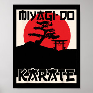 Retro Vintage Miyagi-do Karate Leben Bonsai Baum M Poster