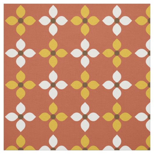 Retro-Vintage-Mod-Blumenmuster Stoff (Muster)