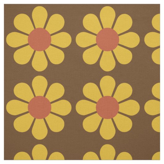Retro-Vintage-Mod-Blumenmuster Stoff (Muster)