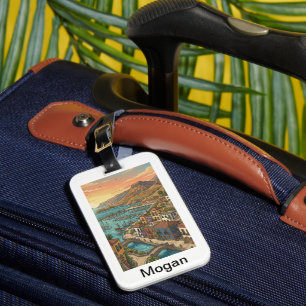 Retro Vintage Mogan Gran Canaria Kanarische Inseln Gepäckanhänger