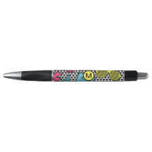 Retro-Vintage-Monogramm-Kolorierter-Lehrer-Stift