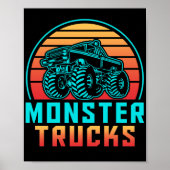 Retro-Vintage Monster-LKW Poster (Vorne)