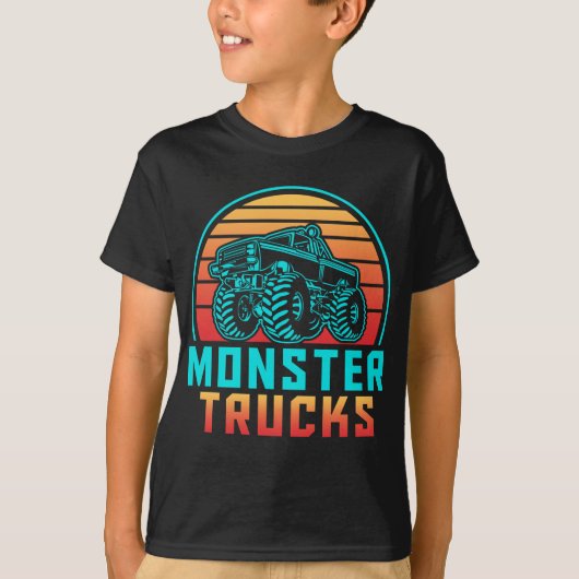 Retro Vintage Monster-LKW T-Shirt (Vorderseite)