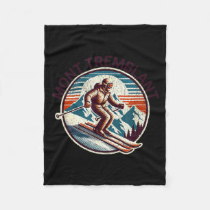Retro Vintage Mont Tremblant Kanada Skigebiet Fleecedecke