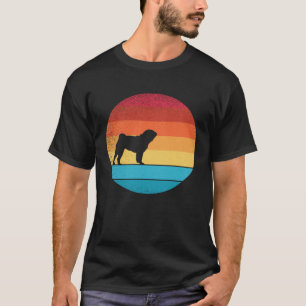 Retro vintage Mops-Hunde und süße Tiere  7 T-Shirt