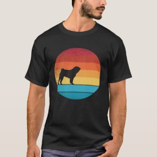Retro Vintage Mops-Hunde und süße Tiere 7 T-Shirt