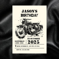 Retro Vintage Motorrad-Sonderfahrer Geburtstag