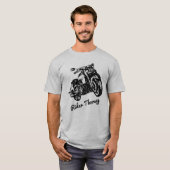 Retro Vintage Motorradfahrertherapie T-Shirt (Vorne ganz)