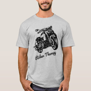Retro Vintage Motorradfahrertherapie T-Shirt