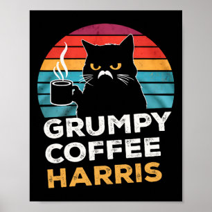 Retro Vintage mürrischer Kaffee Harris Poster