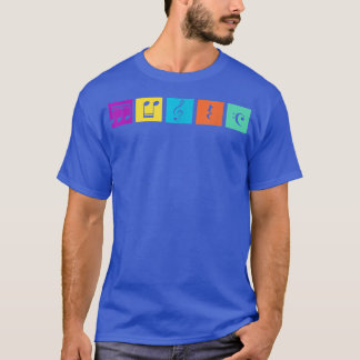 Retro Vintage Musical Notes Music T-Shirt