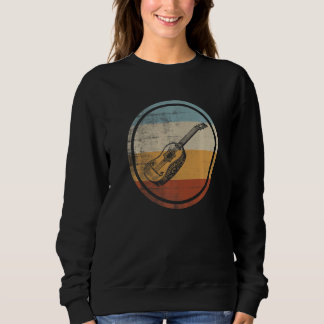 Retro Vintage Musicians Guitarists French Guitar   Sweatshirt