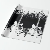 Retro Vintage Musiknote Geschenkpapier (Ungerollt)