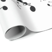 Retro Vintage Musiknote Geschenkpapier (Rolleneckpunkt)