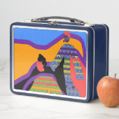 Retro-Vintage Mustermenschen Metall Brotdose (Beispiel)