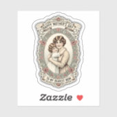 Retro Vintage Muttertag Mutter & Kind Aufkleber (Blatt)